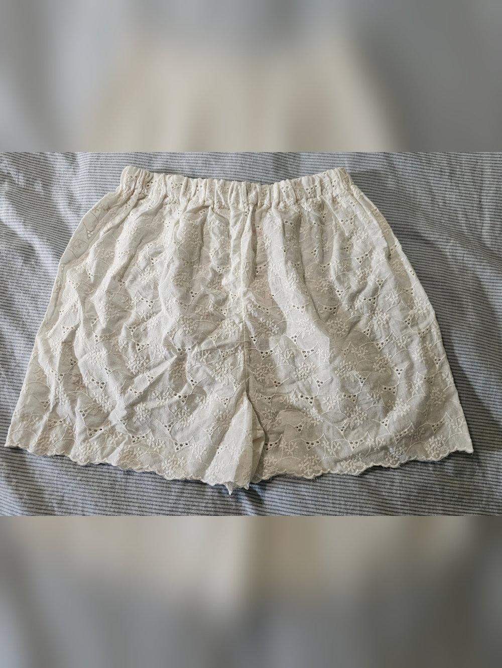 Anthropologie White Eyelet Cotton Shorts NWT